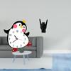 Creative Cartoon Penguin Wall Clock Sculpture Multifunctional Decorative Hand Gesture Statue for