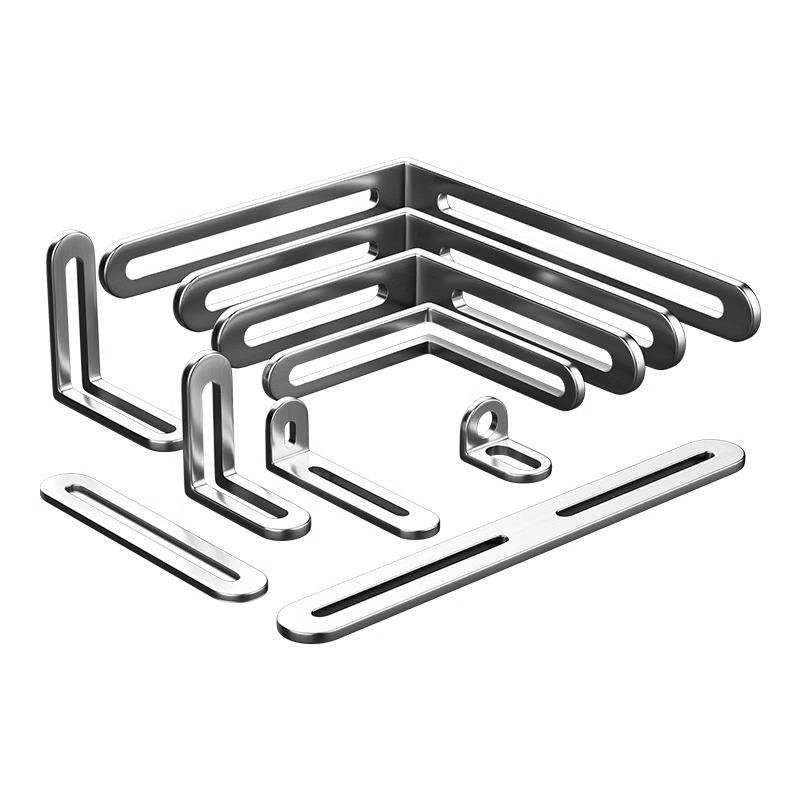 Adjustable Stainless Steel L-Shaped Angle Bracket with Double-Headed 90-Degree Fixator