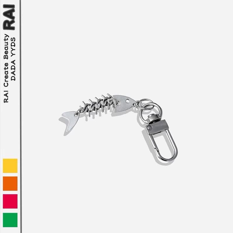 

Скандинавский брелок в виде рыбьего скелета: Креативный брелок для рюкзака и маленькая подвеска