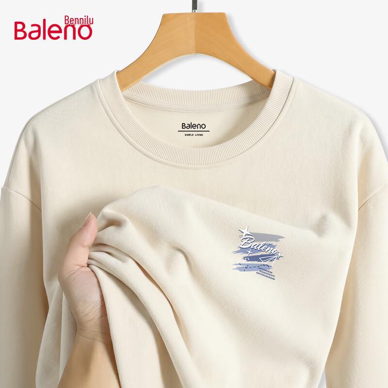Baleno Men's Loose-fit Round Neck Heavyweight Sweatshirt