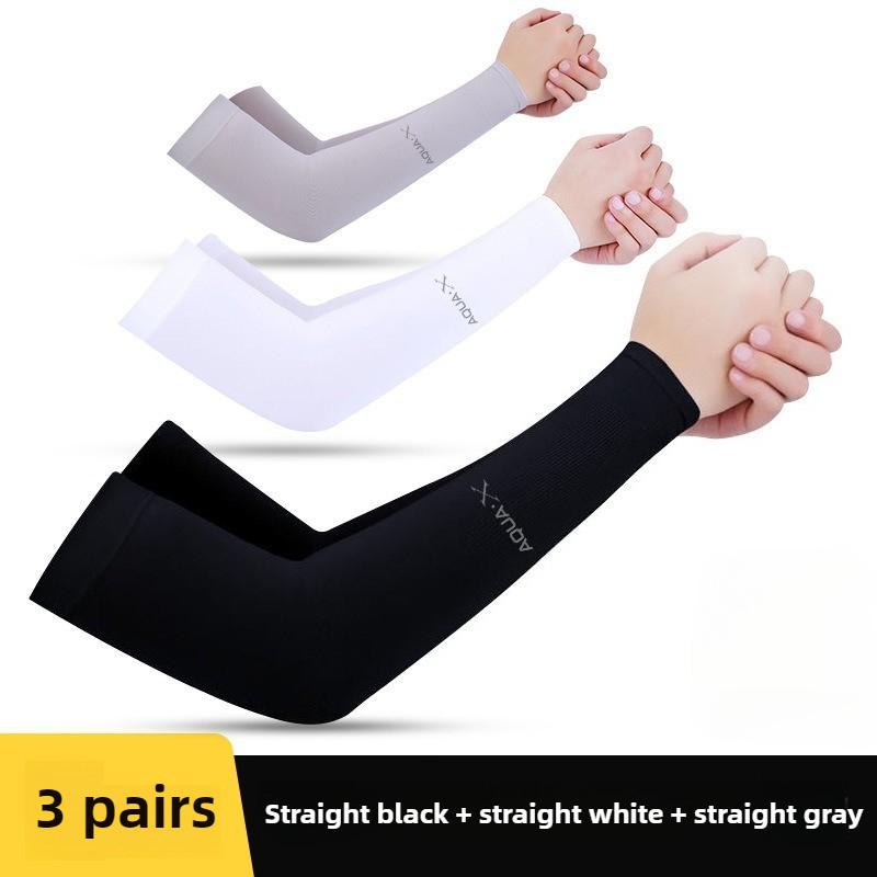 1/3 Pair Long Protect Arm Cover UV Protection Protector Cover Ice Silk Summer Sunscreen Outdoor Sports Arm Sleeves for Men Women
