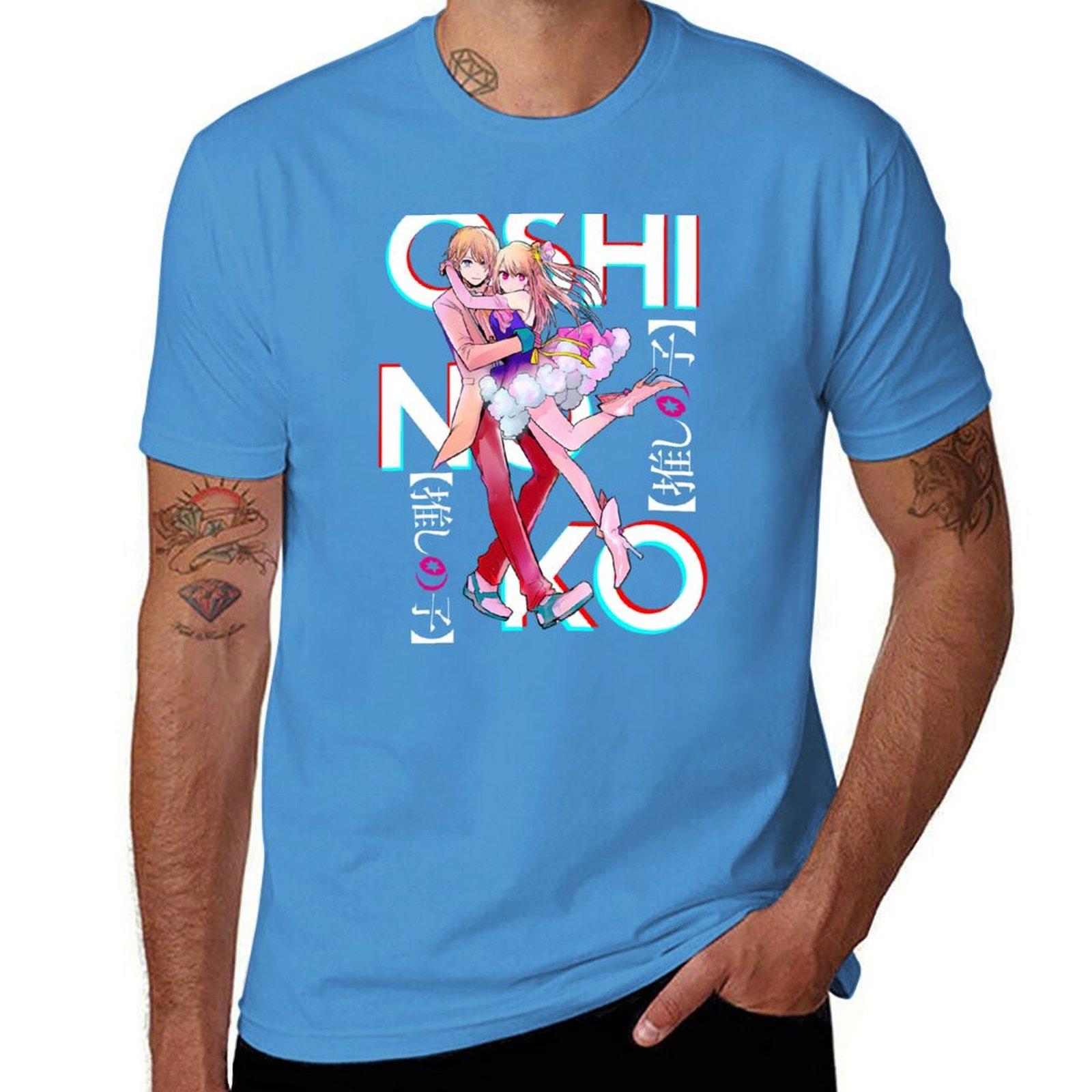 

Brother and Sister Oshi No Ko ruby aqua on black Active Tshirt vintage sublime oversized t shirts for men S