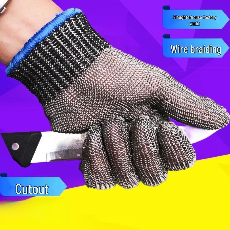 

Перчатка из металлической сетки Tingbai из нержавеющей стали, устойчивая к порезам