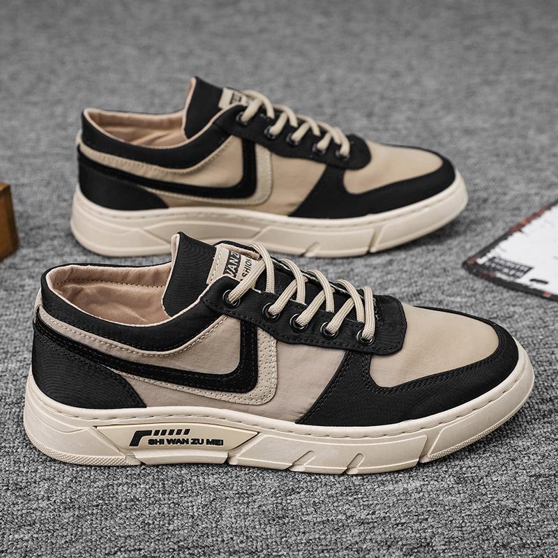 

Летняя дышащая парусиновая мужская обувь Корейская версия модных мужских низких кроссовок с зонтиком Универсальная спортивная повседневная мужская обувь 44 чёрный