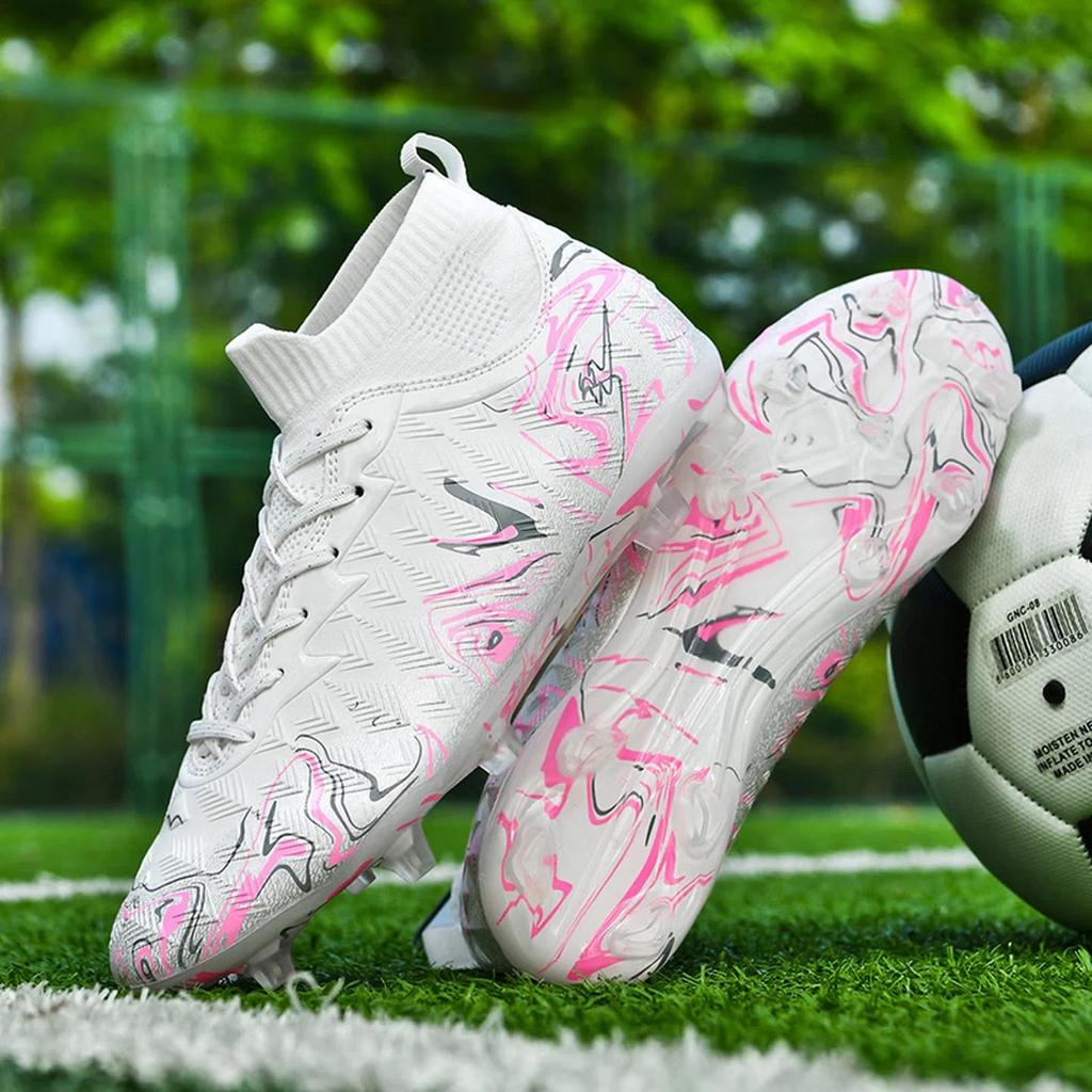 Men's High-Top Breathable Long Stud Professional Football Shoes