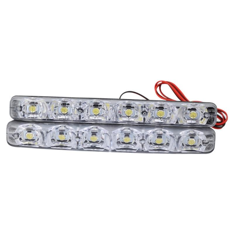 6LED High Power LED Daytime Running Lights Driving Lamp Universal Fit LED Car Fog Light Easy Installation Durable