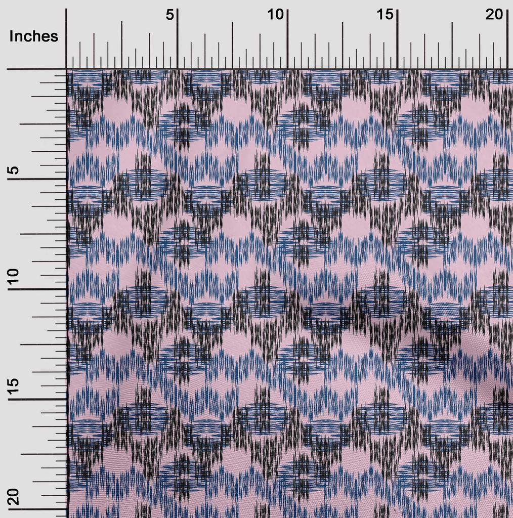 oneOone Cotton Flex Fabric Chevron Ikat Print Fabric BTY 40 Inch Wide