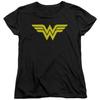 DC Comics Wonder Woman Logo Womens T Shirt Black Officially Licensed