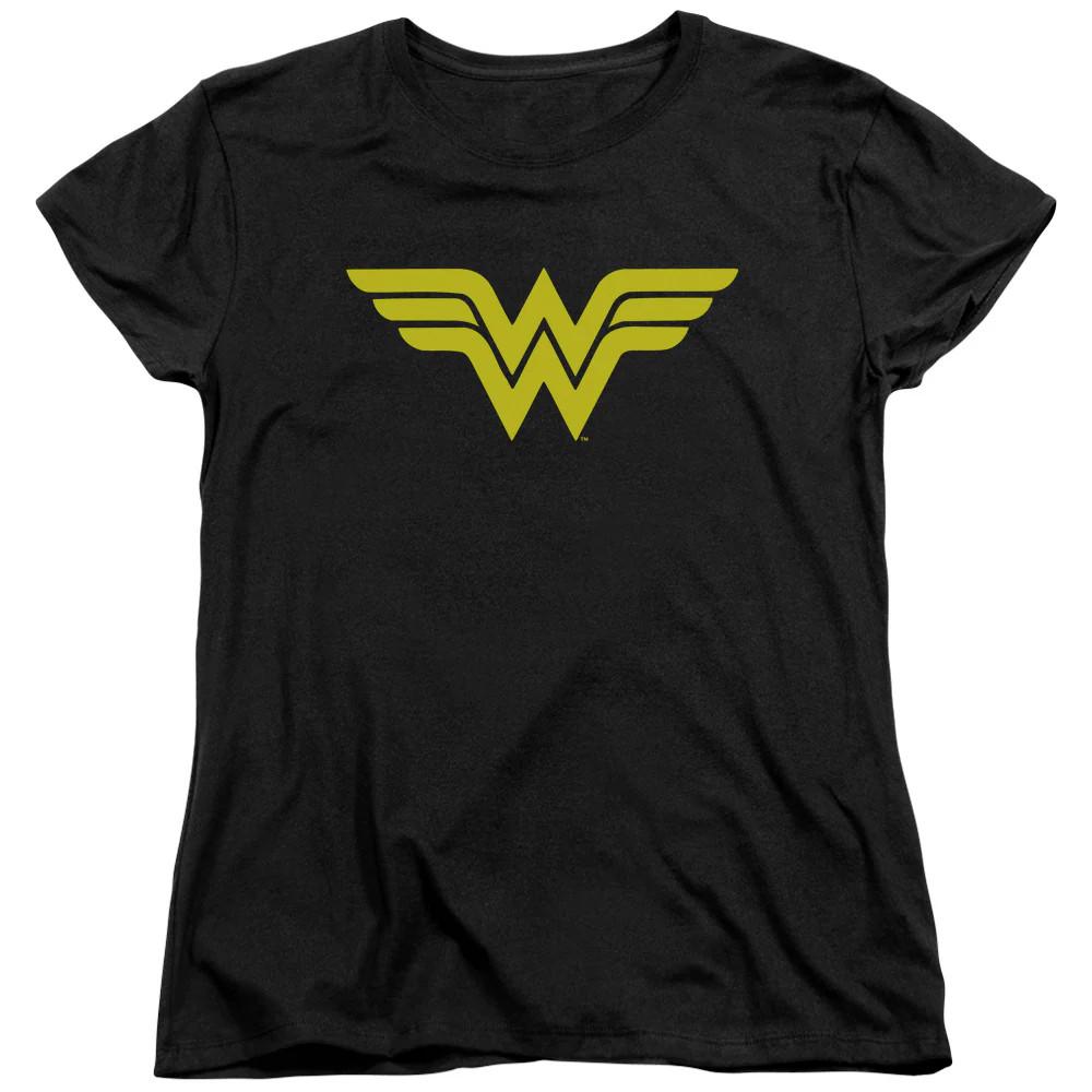 

DC Comics Wonder Woman Logo Womens T Shirt Black Officially Licensed M