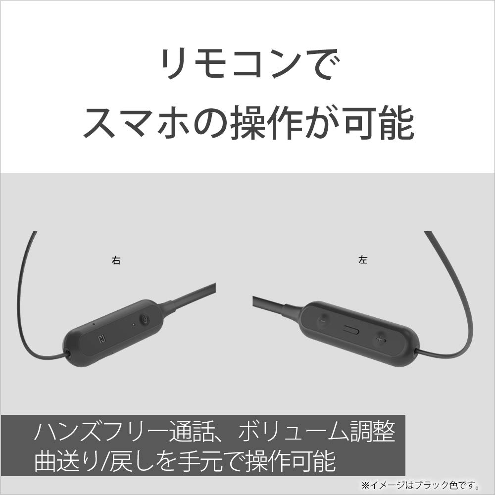 Sony Wireless Stereo Earphones NFC with Microphone and Control 2019 Black Open-Ear SBH82D Bluetooth, Multi-Purpose Listening, Compatible, Buttons,