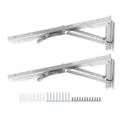 13.6in Folding Bench Table Wall Shelf Heavy Duty Stainless Steel Wall Mounted Table Support Bracket for Boat Yacht RV