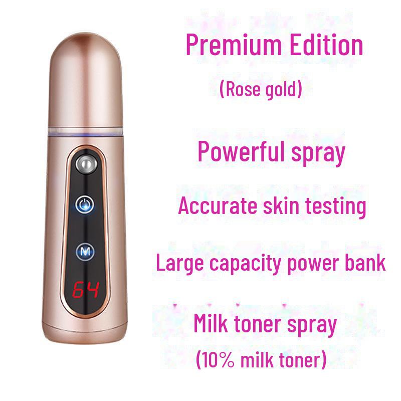 Portable Nano Spray Hydrating Facial Device – Touchscreen, Rechargeable, Moisturizing, and Whitening.