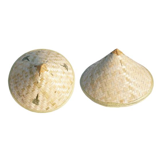 Bamboo Hat with Adjustable Drawstring Breathable Mesh Inner Chinese Straw Sun Hat Wide Brimmed Vintage Fishing Cap