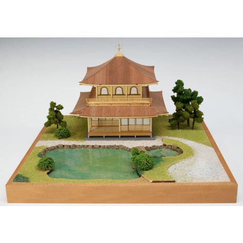 Woody Joe 1/75 Jisho-ji Temple Ginkakuji Wooden Model Assembly Kit, Molded Color