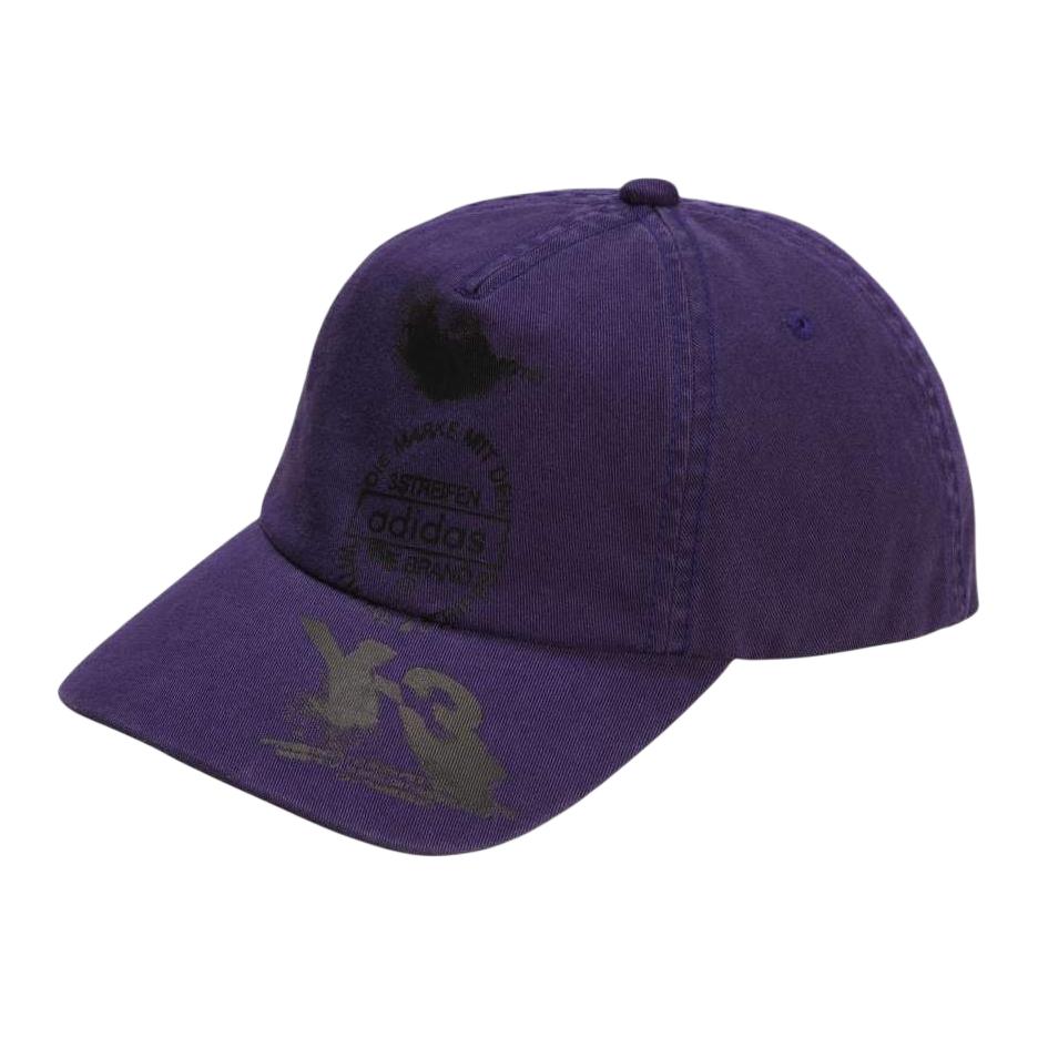 Y-3 Front Logo Cotton Baseball Cap Unisex caps Purple KC3338