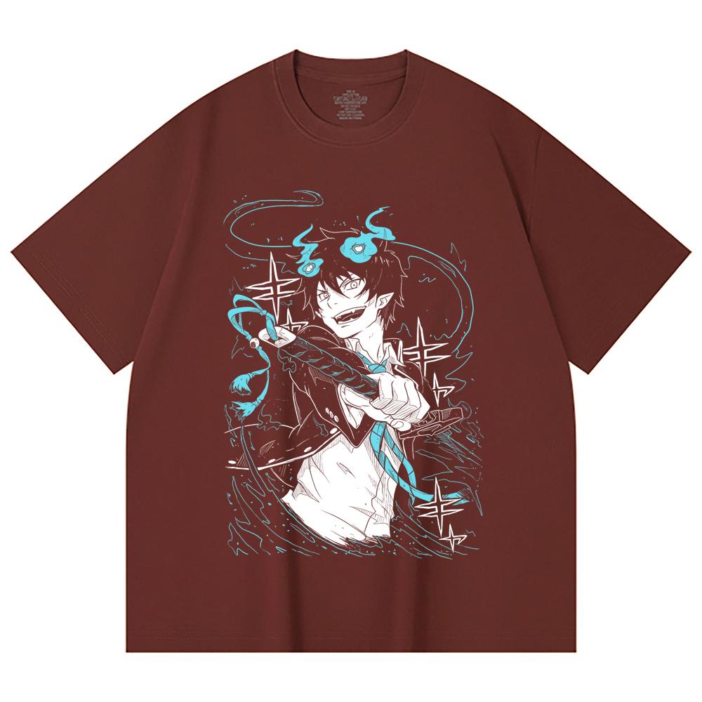 230 Gsm 100% Cotton Blue Exorcist V1 Rin Print Unisex Heavy Cotton T Shirt