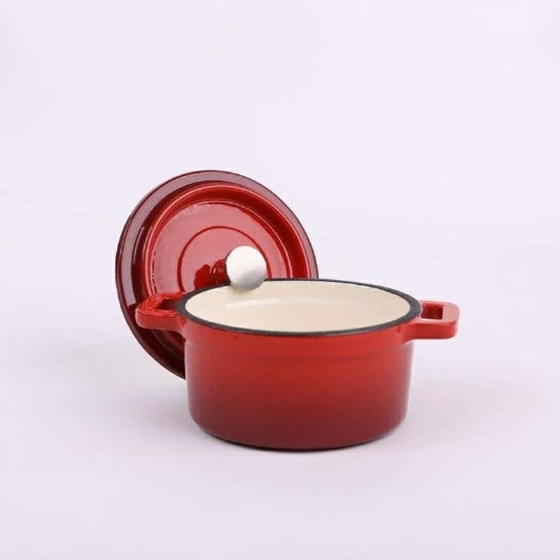 Utopia 14cm Cast Iron Enamel Mini Pot with Lid