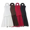 European-American Women's Strapless One-Shoulder Sleeveless Fashion Dress