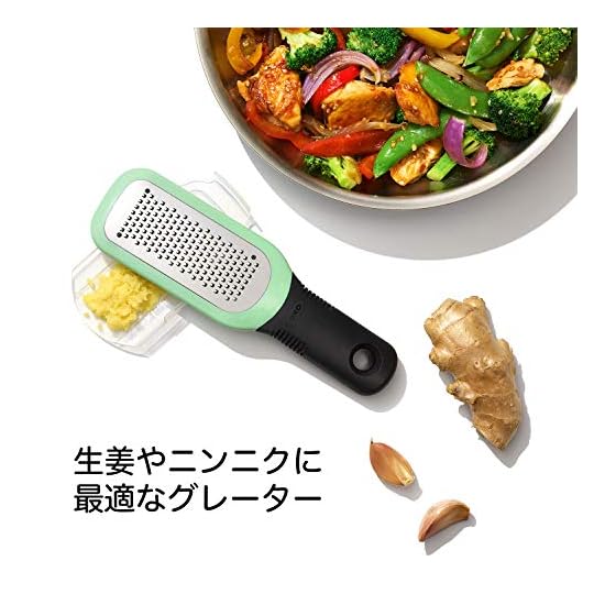 OXO Ginger & Garlic Grater, Mini Grater for Aromatics, Dishwasher Safe, for Grating Ginger and Garli