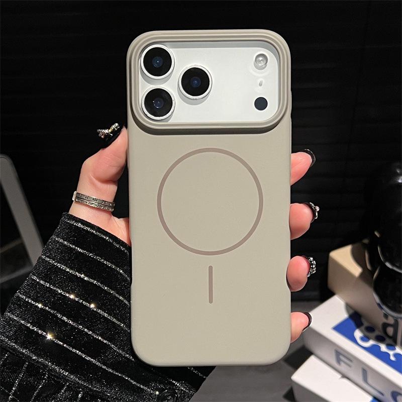 Luxury Solid Colors Magnetic Phone Case For iPhone Air 12 13 14 15 16 17 Pro Max Wireless Charging Shockproof Protective Hard Cover
