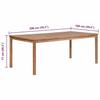 VidaXL Garden Table 200x100x77 Cm Solid Teak Wood 44998