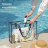 Cosmetic Pouch Beach Tote - Lightweight Beach Bag With Phone Pouch Waterproof Foldable Tote Bag For Beach, Pool, Vacation