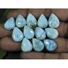 12X16MM Blue Larimar Natural Cabochon Pear Loose Gemstone Lot 12Pcs 108Cts. A-62