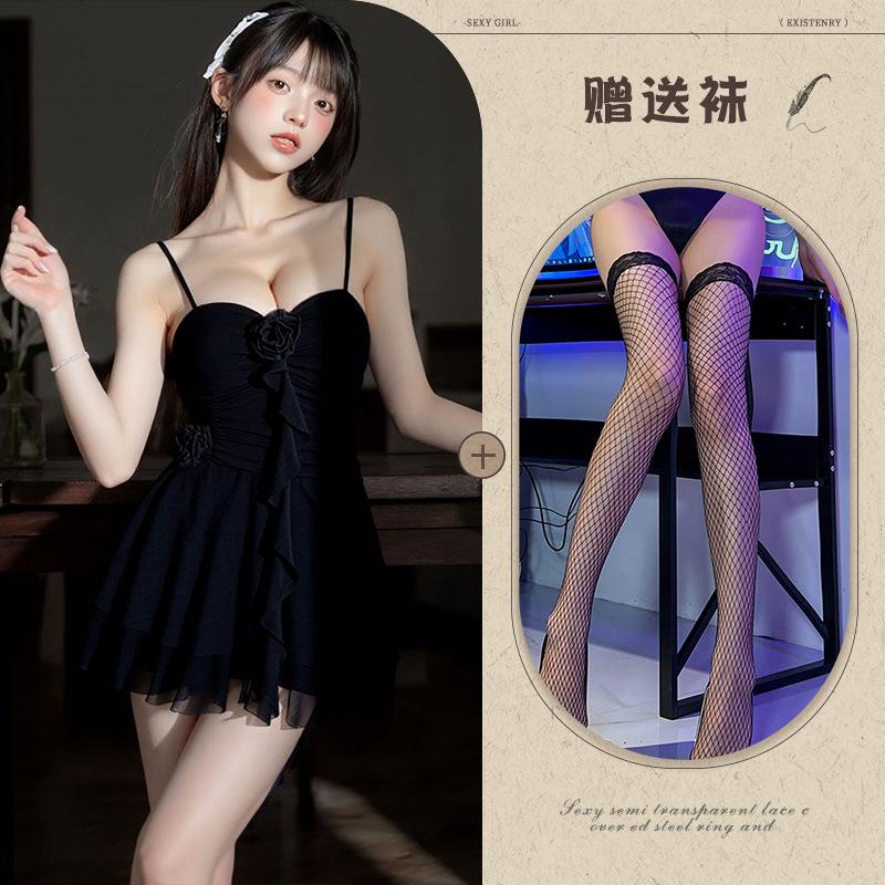 Sex Underwear Pure Desire Neck Holiday Style Dress Sexy Pajamas Sexy Mesh Low Cut Pure Desire