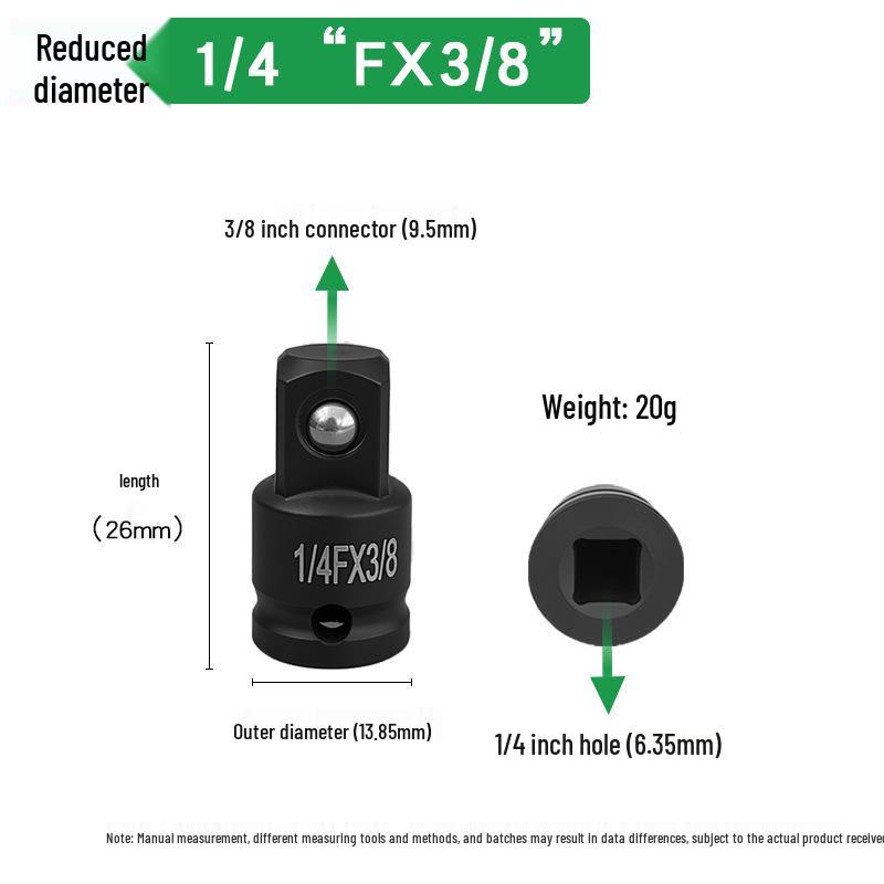 Heavy Duty Air Impact Wrench Flywheel Conversion Adapter Set: Large, Medium, Small