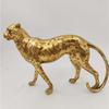 Resin Cheetah Decor Figurine With Antique Finish For Living Room Or Desk