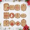 12 Pieces Christmas Wine Bottle Label Stickers Decoration Decal, Portable, Self Adhere