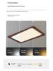 Chinese Style Retro Walnut Ceiling Light - Full Spectrum Eye Protection for Living Room & Study