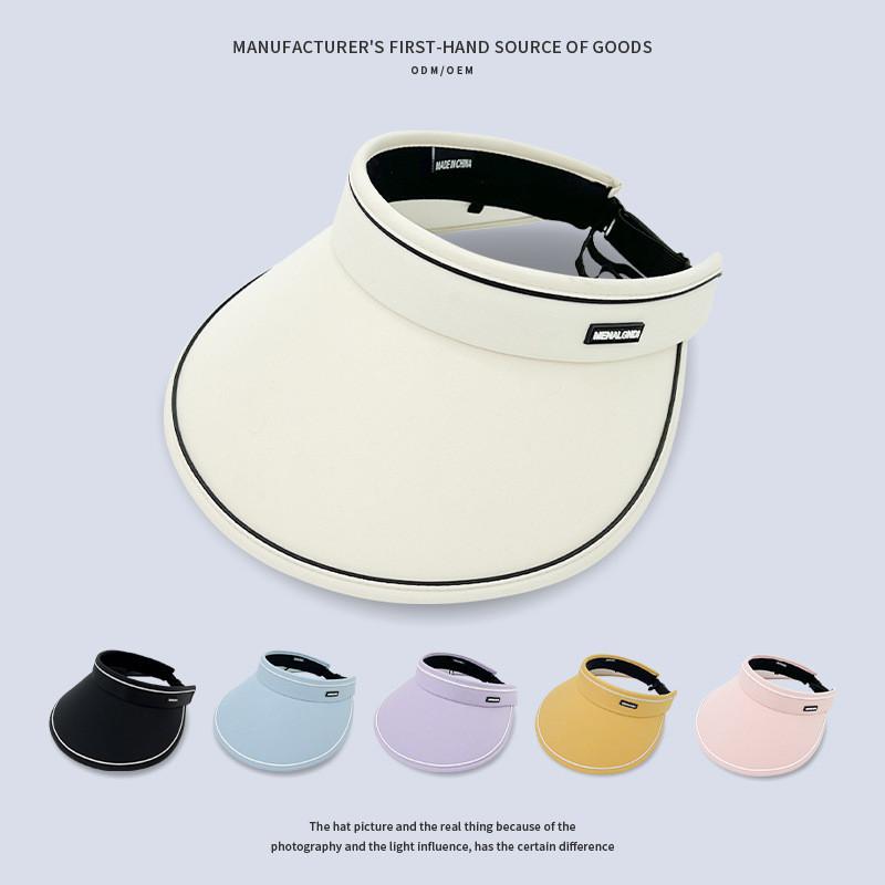 Solid Uv Color Protection Breathable Caps Adjustable Wide Brim Hats Outdoor