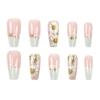 24Pcs Flowers Press on Nail False Nail Designs Floral False Nail Stick on Nail for Women Nail Manicure Decoration