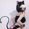 Katze Katze Cosplay Versuchung Wrap Brust Liebe Unterwäsche Requisiten Uniform Drei-punkt Kostüm Frauen Kawaii Sexy Dessous