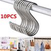 Stainless Steel S-shaped Hook Hook Door Space Saving Wardrobe Bag Rack Clothes Kitchen