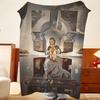 Artist S-Salvador D-Dali Throw Flannel Throw Blanket, Lightweight Cozy, Durable Washable cute Cool