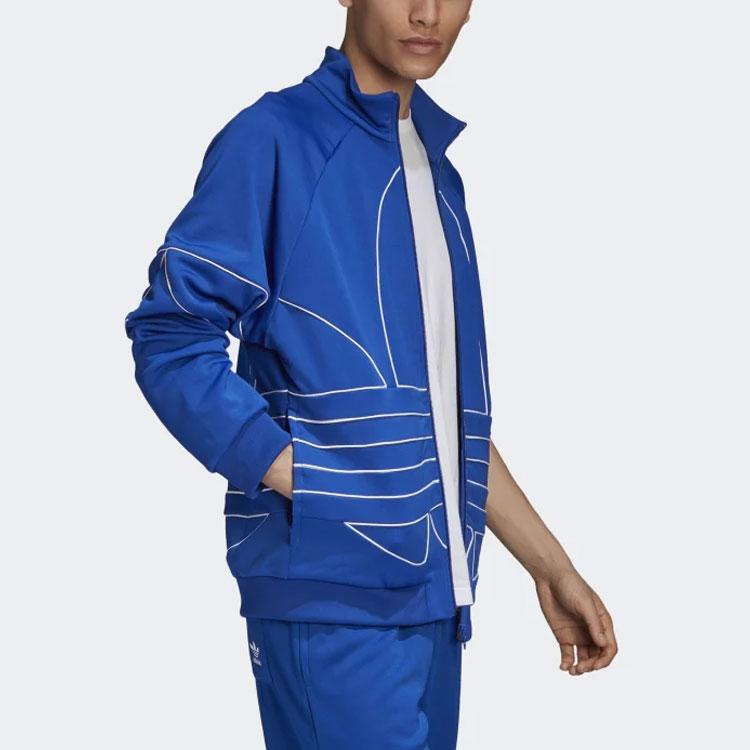 Adidas Originals Trefoil Stand Collar Zip-Up Sports Jacket Men Jackets Blue GE0813
