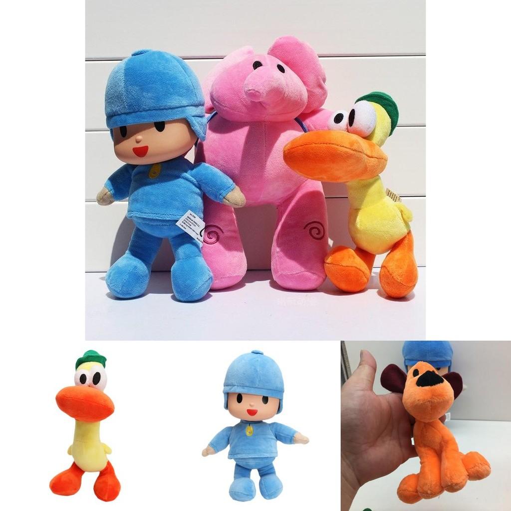 Entzückendes Set aus 4 Pocoyo Elly Pato Loula Weichem Plüsch Stofftier Spielzeug Puppen für Kinder