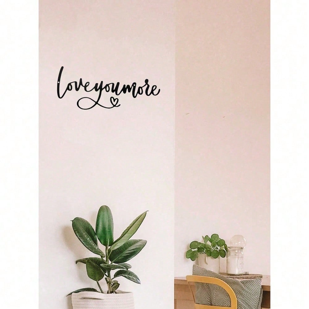 Vintage Love You More Metal Blikbord, Romantische Boerderij Wanddecoratie & Cadeau