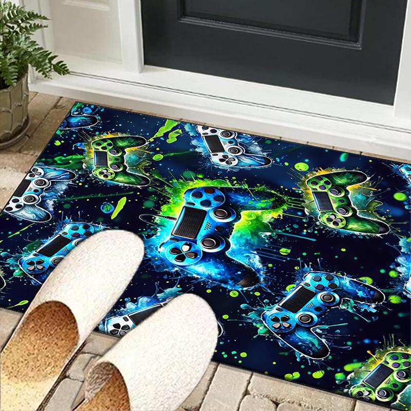 Colorful Gaming Controller Office Rug Chair Mat, Game Carpet, Suitable for Front Door, Bedroom, Living Room, Desk, Holiday Gift