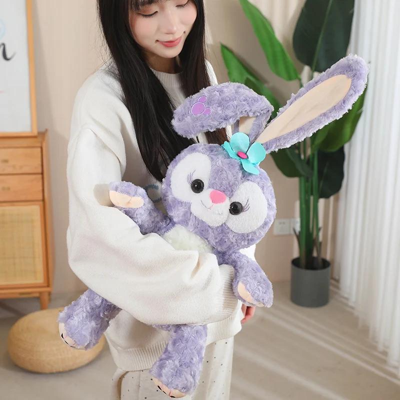 Non-Toxic Cartoon Stellalou Plush Toy Big Size Rabbit Stuffed Anime Plushies Cute Soothing Doll Room Decor Birthday Gifts Children