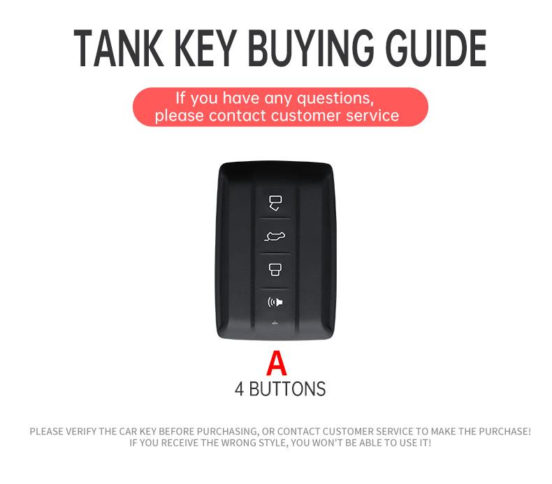 Car Remote Key Cover Case Holder Protector Bag For Great Wall Gwm Wey Tank 300 500 Tank300 Tank500 Metal Shell Accessories