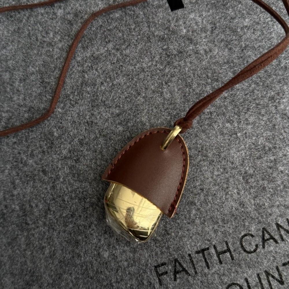 PU Leather Pinecone Pendant Necklace Long Chain Sweater Chain Fashion Rope Chain Necklace Jewelry