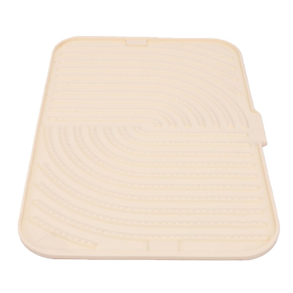 Silicone Dish Drying Mat with Slope Drain Design Non Slip Sink Dish Drying Rack Mat for Kitchen Counter
