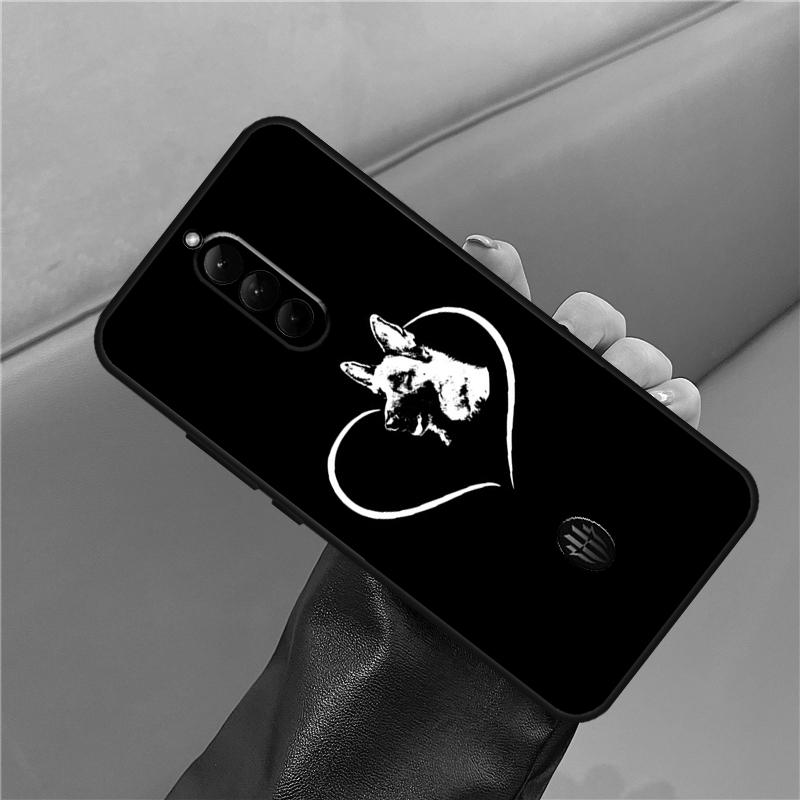 Cartoon German Shepherd Dog Case For ZTE Nubia Red Magic 6S 7S 8S 9S 10S Pro For RedMagic 10 Air 8 9 10 11 Pro Plus Cover