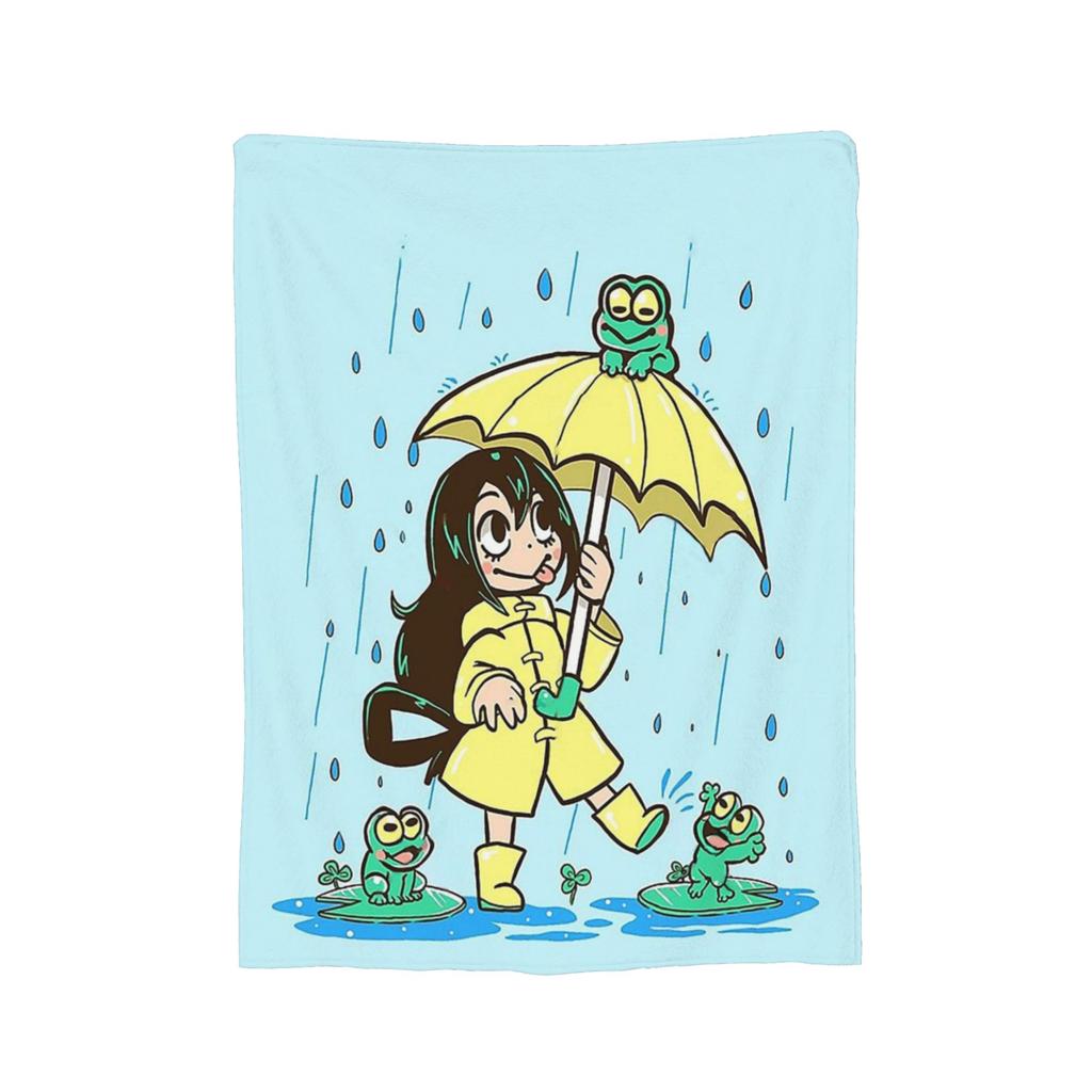 Himiko Toga Tribute Pattern Flannel Throw Blankets Boku No My Hero Academia Manga Blankets for Bedding Office Warm Quilt,