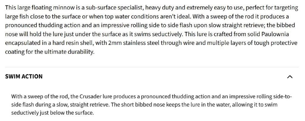 Malosi CR180M-NB Crusader 180F Floating Lure Naboo (1259)