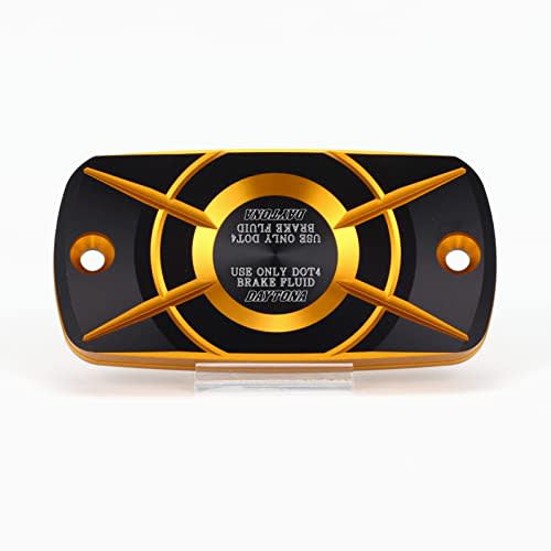 Daytona PREMIUM ZONE Motorcycle Master Cylinder Cap Square Honda-A Gold 98272