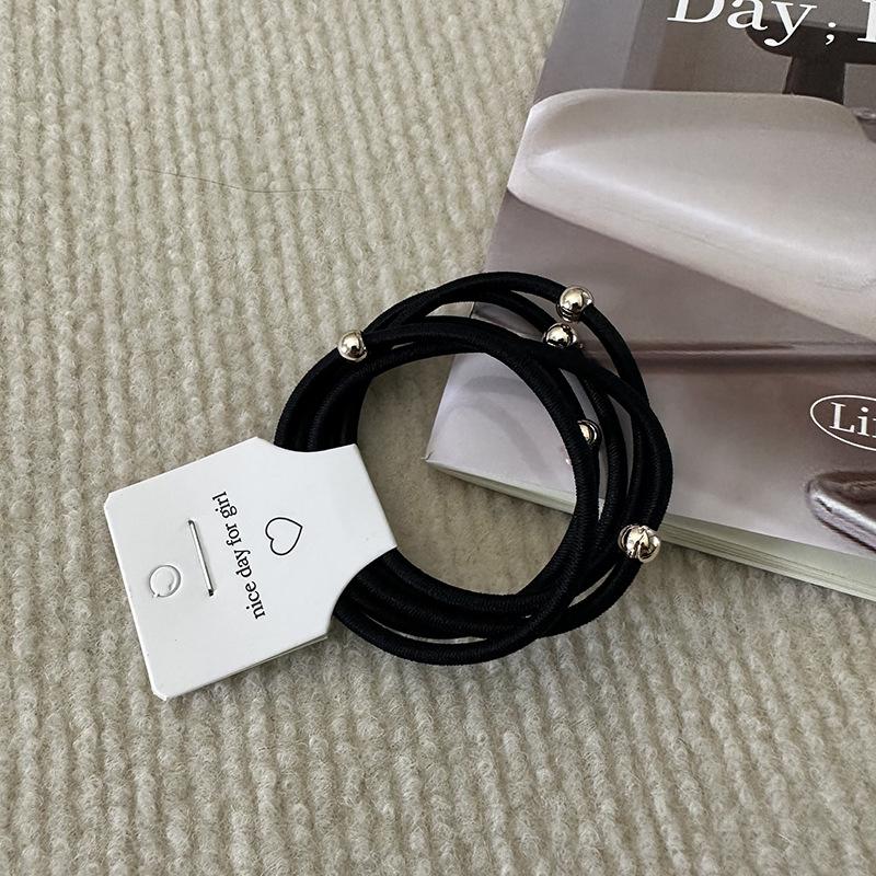5 Stück Koreanischer Stil Vintage Leopardenmuster Haarbänder Hohe Elastizität Tägliche Basis Pferdeschwanz Gummibänder Haargummis Seile Mädchen Kopfschmuck